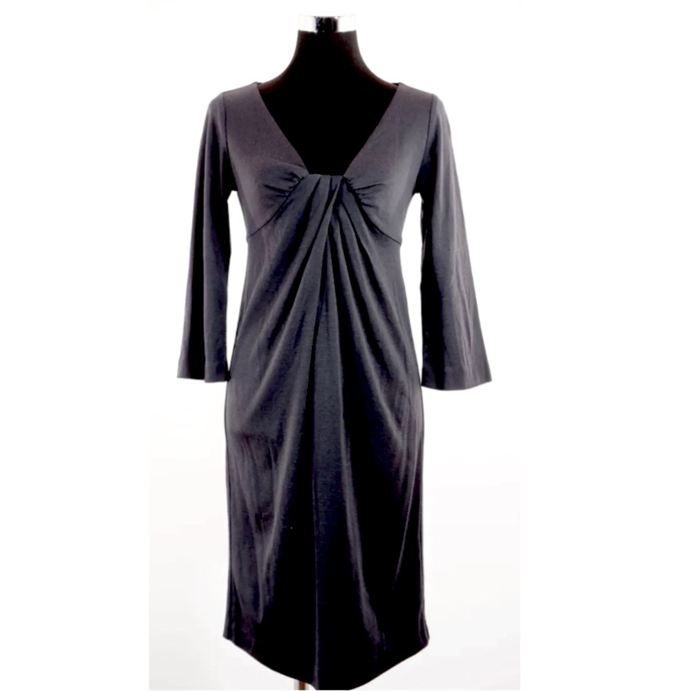 Diane von Fürstenberg Black Wool Midi Dress Size 4
